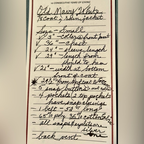 OLD NAVY WHITE RAIN JACKET - Picture 9 of 9